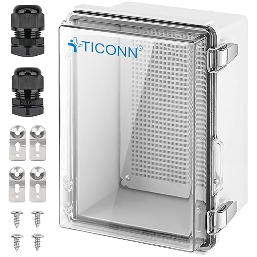 TICONN Waterproof Electrical Junction Box IP67 ABS Plastic Enclosure by TICONN