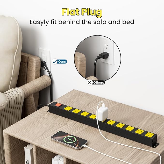 10 Outlet Metal Power Strip - Image 3