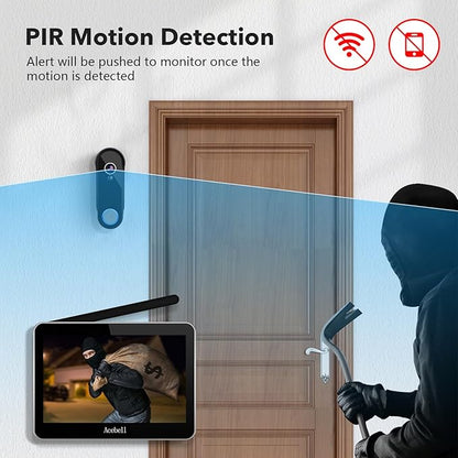 ACEBELL Wireless Video Doorbell Intercom System Battery Operated, 1080P Video - Image 6