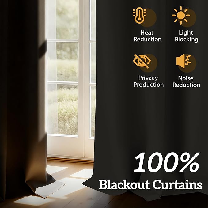 100% Blackout Curtains 54 Inch Length - Image 2