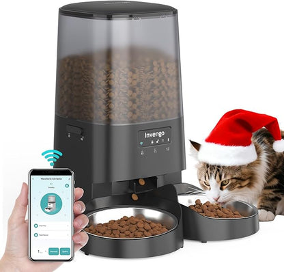 Automatic Cat Feeder with App Control, 5L Food Dispenser by InvengoSmartCare