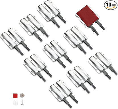 Double Magnetic Push Latch, 10 Pack Heavy Duty Touch Latch Hardware by Redunest
