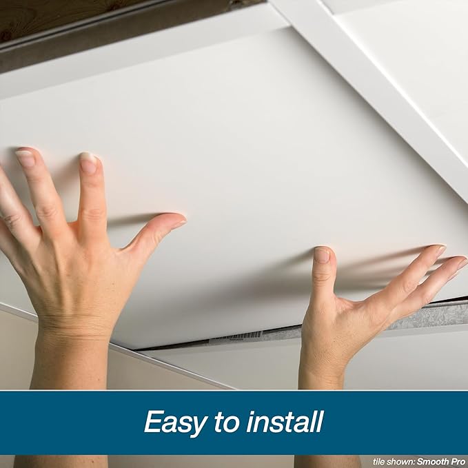 Genesis 2ft x 2ft Stucco Pro White Ceiling Tiles - Image 9