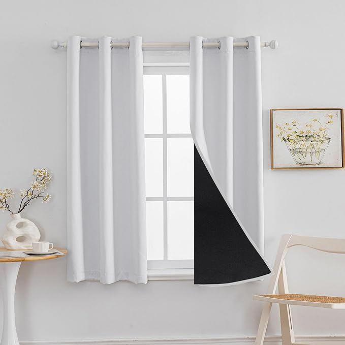 Anytime 100% Blackout Curtain 2 Panels Set, Thermal Insulated Window Drapes by Anytime