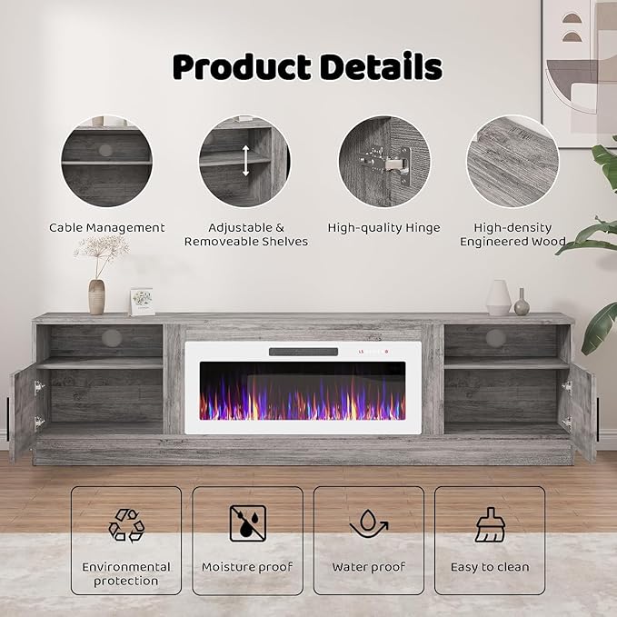 Lemberi Fireplace tv Stand - Image 6