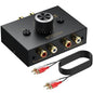 PROZOR 3.5mm & RCA Bi-Directional Audio Switch, 2-in-1-Out / 1-in-2-Out Passive by PROZOR