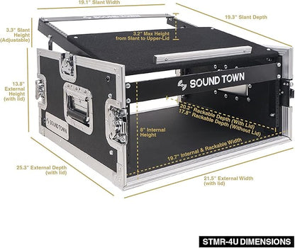 Sound Town 4U PA DJ Pro Audio Rack/Road ATA Case - Image 6
