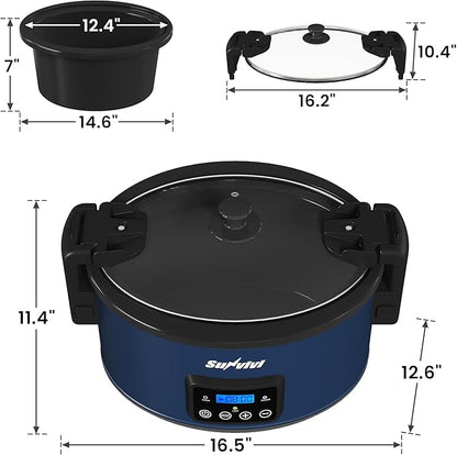 Sunvivi 8.5 Quart Programmable Slow Cooker: Multi-Cooker Food Warmer - Image 2