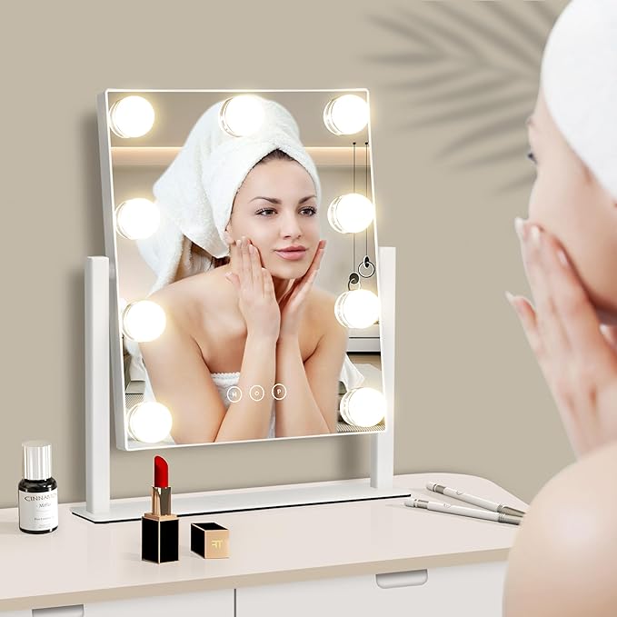 Vanity Mirror with Lights, Makeup Mirror with Lights, 3 Color Lighting Modes - Image 4