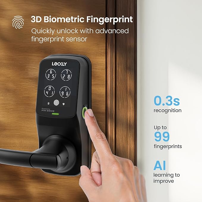 Lockly Secure Pro Smart Lock Wi-Fi, Keyless Entry Digital Keypad Door Lock - Image 4