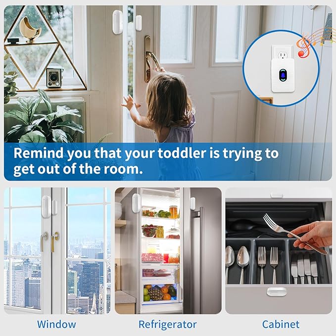 Daytech Wireless Door Chime Alarm System - 800ft Range - Image 3