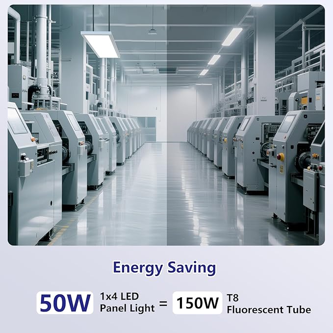 AIKVSXER 1x4 Led Flat Panel Light Surface Mount-4 Pack, 50W 5500Lm Dual - Image 7