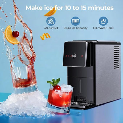 Antarctic Star Countertop Nugget Ice Maker, Self-Cleaning Portable Ice Machine - Image 2