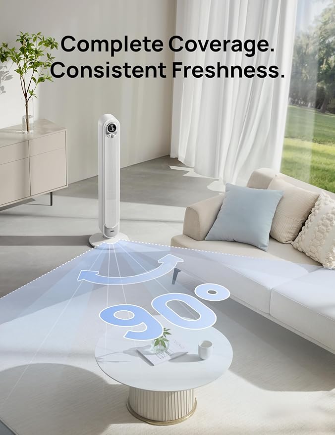 Dreo Tower Fan 42 Inch, Cruiser Pro T1 Quiet Oscillating Bladeless Fan - Image 6
