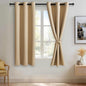 JIUZHEN Beige Blackout Curtains by JIUZHEN