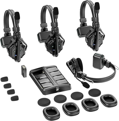 Hollyland Solidcom C1 Wireless Headset Intercom System 4-Person Full Duplex by Hollyland