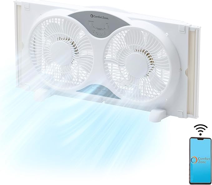 Comfort Zone 9-Inch Window Fan by ComfortZone