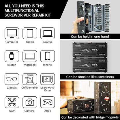 JAKEMY 180 in 1 Precision Screwdriver Set, Computer Screwdriver Kit, - Image 2