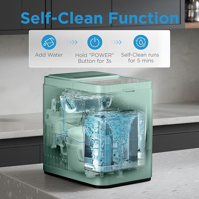 Midea MERI26B1AGN Countertop Bullet-Ice Maker, 8 Ice Bullets Ready in 6 Minutes - Image 4
