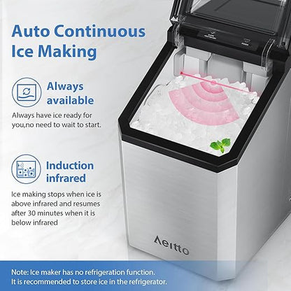 Aeitto Nugget Ice Maker Countertop, Rapid Ice Release in 5 Mins, Large Capacity - Image 6