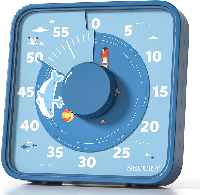Secura 7.5-Inch Animal Pattern Visual Timer by Secura