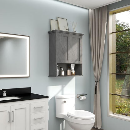 Bathroom Wall Cabinet Over Toilet Storage Cabinets 25x30 in Above Toilet Wood - Image 3