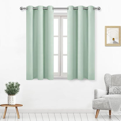 DWCN Blackout Curtains 45 Inches Long, Spring Room Drakening Drapes by DWCN