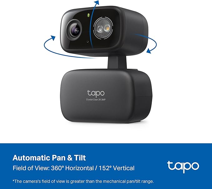 Tapo 2K Indoor/Outdoor Pan/Tilt Wired Security Camera - Image 4