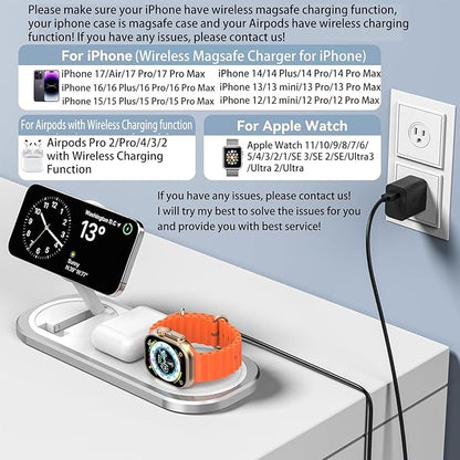 3 in 1 Fast Wireless Charger Stand - Image 2
