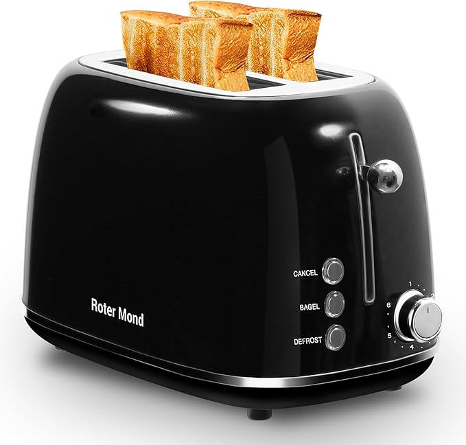 Roter Mond 2 Slice Toaster Retro Stainless Steel by RoterMond