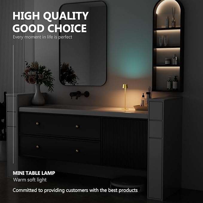Compact Cordless Table Lamp, Rechargeable LED Night Light, Dual Light Source - Image 9