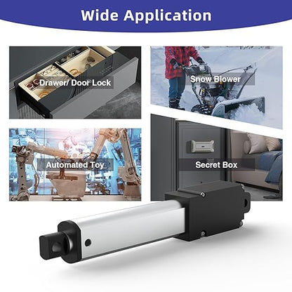 2 Inch 9lbs Mini Stroke 12V Electric Linear Actuator 0.6"/sec Linear Motion - Image 3
