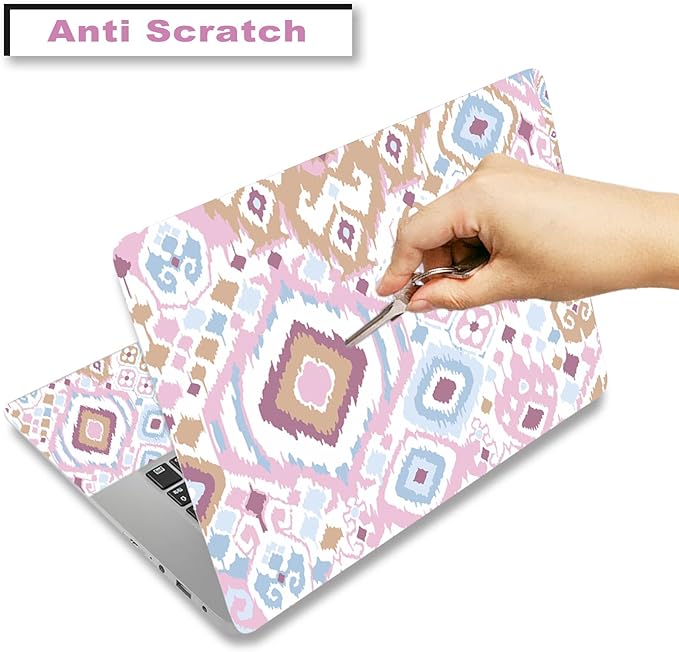 Laptop Skin Sticker Decal, Waterproof Removable, Cute Pink Abstract - Image 3