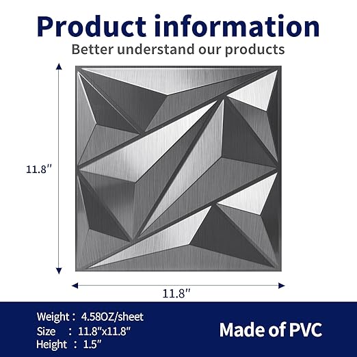 Art3dwallpanels 33 Pack 3D Wall Panel Diamond - Image 6