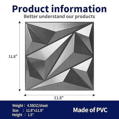 Art3dwallpanels 33 Pack 3D Wall Panel Diamond - Image 6