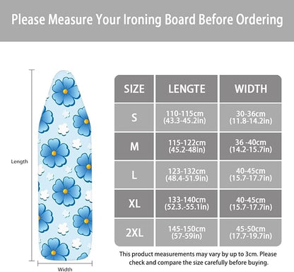 ZCFYGDX Ironing Board Covers Butterfly Blue Flower Print Lightweight & - Image 6