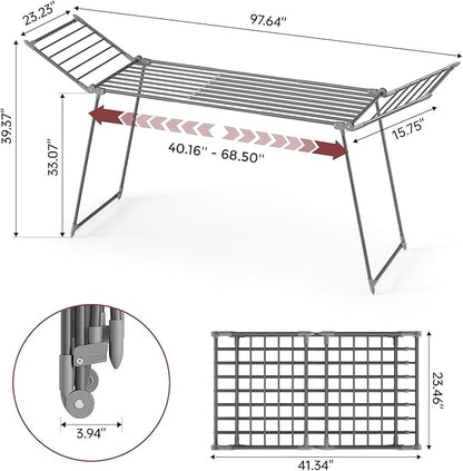 APEXCHASER Clothes Drying Rack Foldable, Large Drying Rack - Image 2