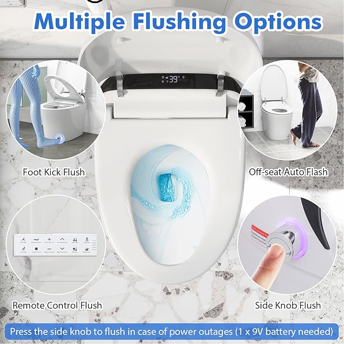 Giantex Smart Toilet, Bidet Toilet Seat Elongated - Image 7