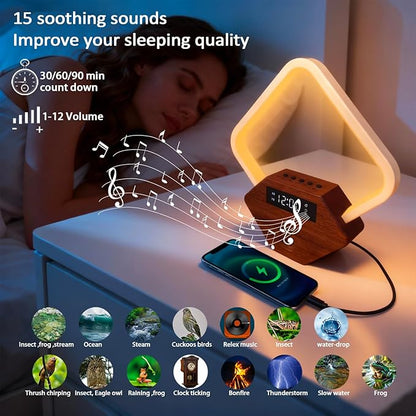 Xunhomon Sunrise Alarm Clock for Bedrooms Heavy Sleepers 15 Sleep Sounds White - Image 2