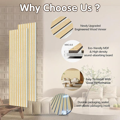 ARMURO Wall Panels for Interior Wall Decor, Oak Wood Veneer Acoustic Wall Panels - Image 8
