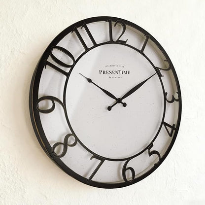 Presentime & Co 21" Farmhouse Series Wall Clock, Vintage Style, Retro Clock - Image 3