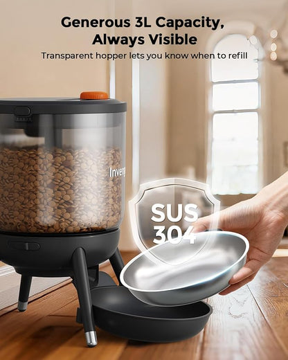 Automatic Cat Feeder with Timed Food Dispenser, One-Touch Feeding, Dual Power - Image 6