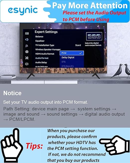 eSynic Portable Optical to RCA Adapter-Volume Control-Built in Voice Amplifier - Image 5