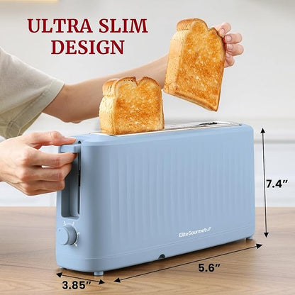 Elite Gourmet ECT2517OX SLIMTOAST™ 2-Slice, Long Slot Toaster, Cool-touch Body - Image 6