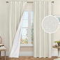 LAMIT Ivory 100% Blackout Polyester Curtains 84 Inches Long, Polyester Living by LAMIT