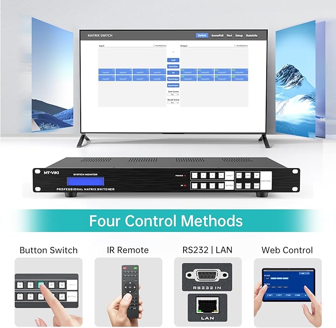 MT-VIKI 4x4 8K UHD HDMI 2.1 Matrix Switcher - Image 3
