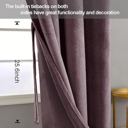 JIUZHEN Velvet Curtains 96 inches - Image 3