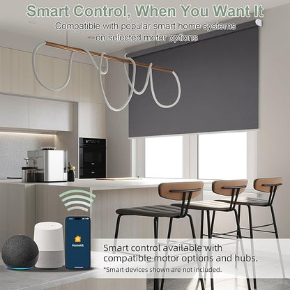 ZSHINE Motorized Blackout Window Blinds Customize Width Remote Control Wireless - Image 2