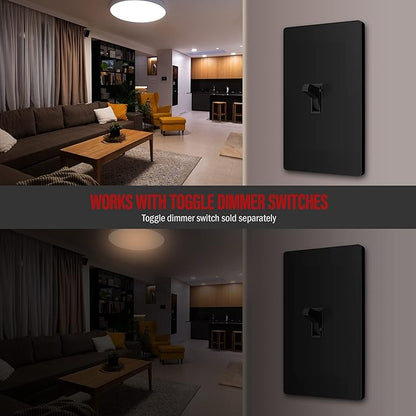 ENERLITES Screwless Toggle Switch Wall Plate, Child Safe Light Switch Cover - Image 6