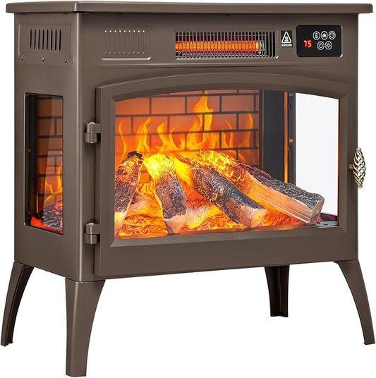 24″ Freestanding Electric Fireplace Stove by ONBRILL